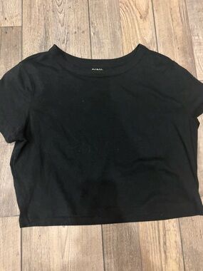 Women’s Wild Fable Black Short Sleeve Crop Top